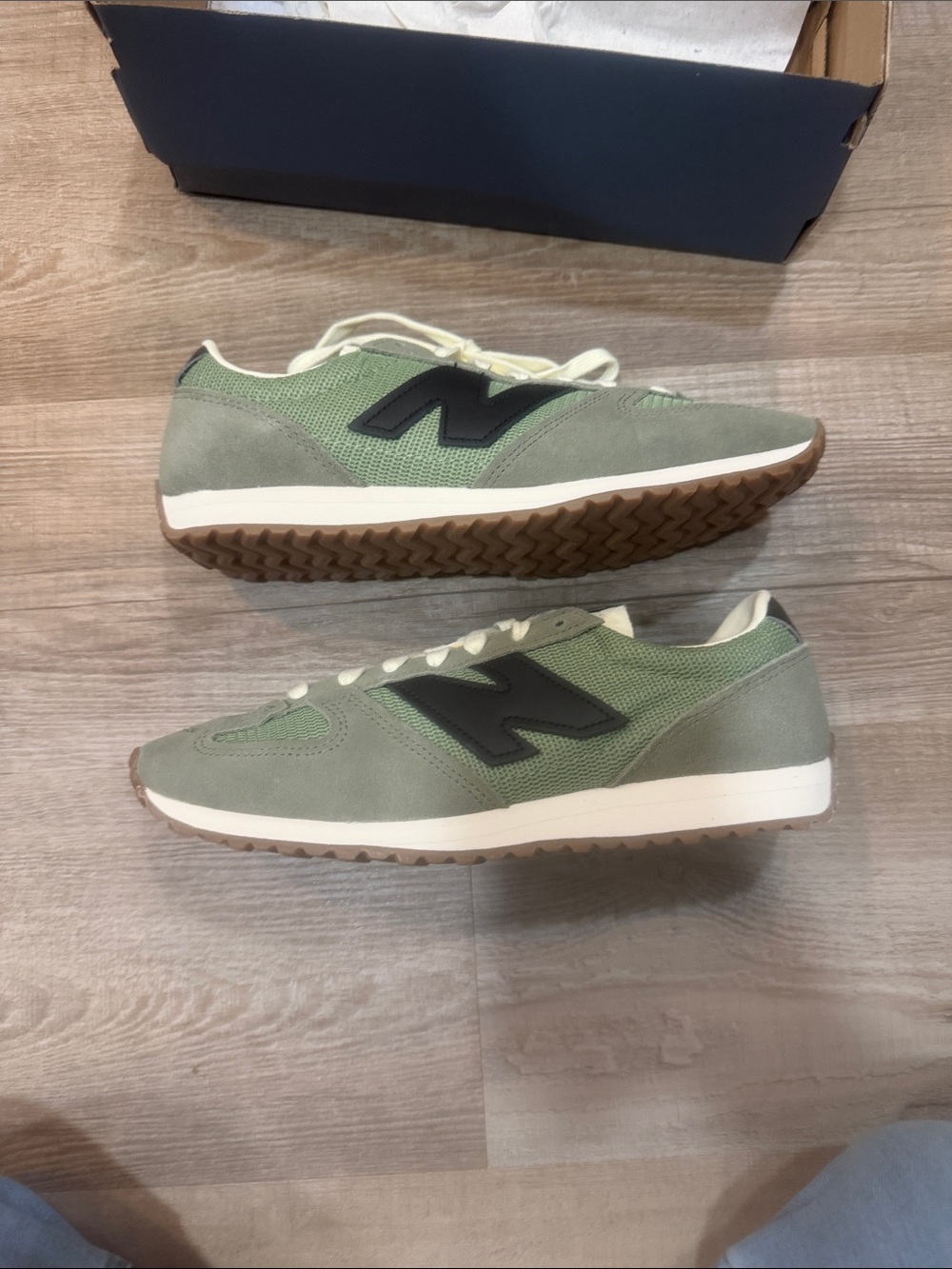 New Balance 471 Oregano - Green Suede & Mesh Runners W10, M8.5 BNWT - Picture 8 of 9